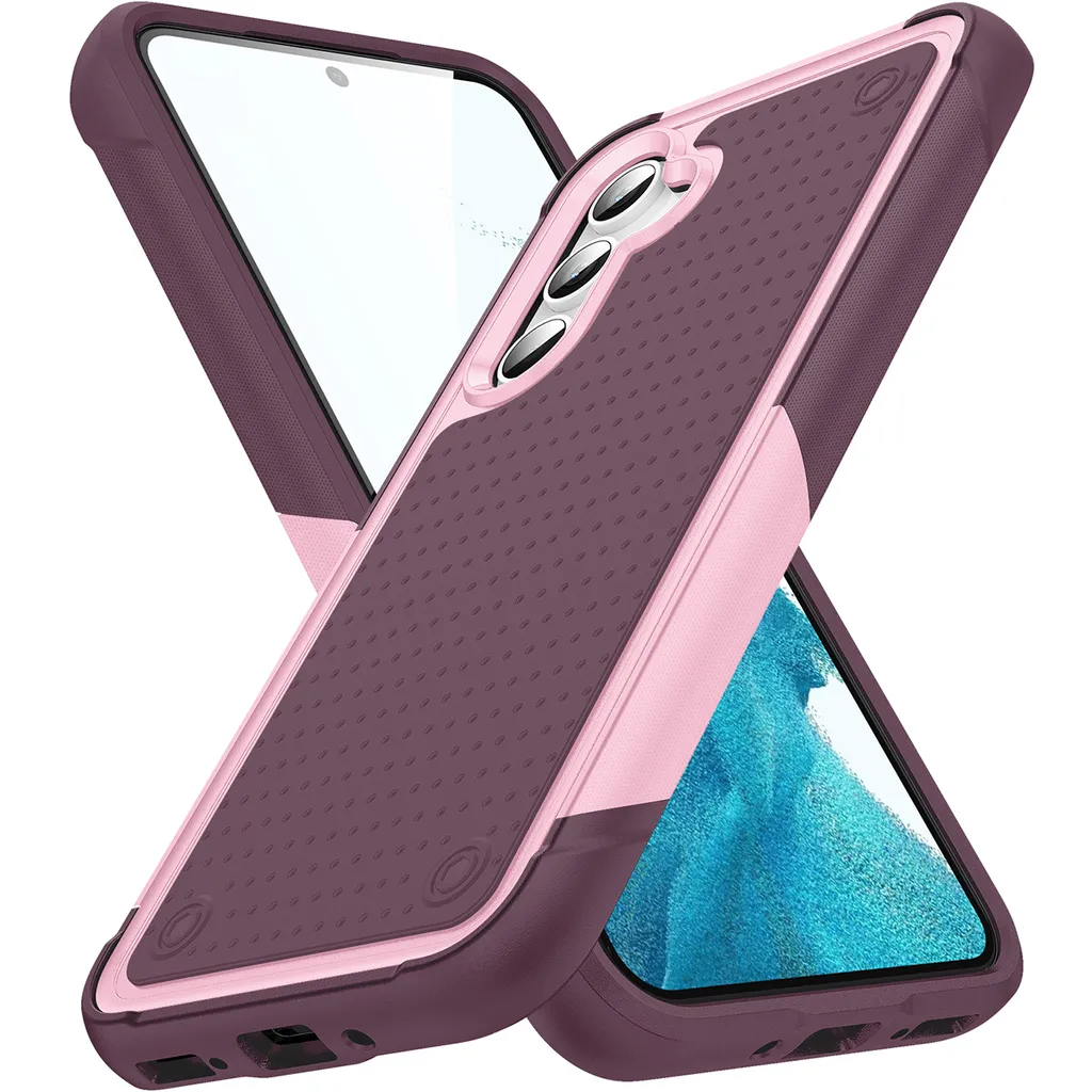 Cover Samsung Galaxy A54 Militare 2in1 Rosa Rosso TPU PC Rugged