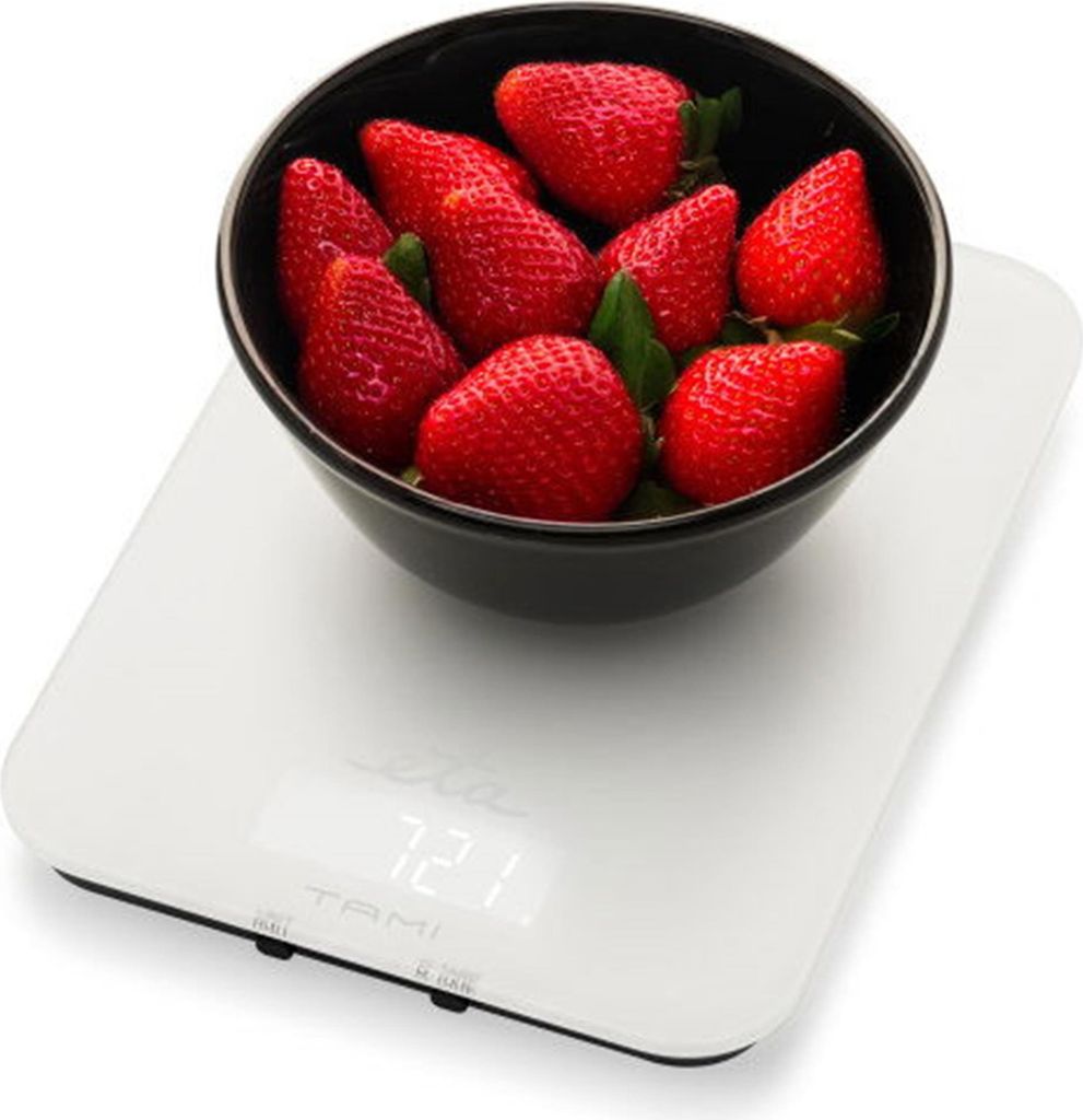 Eta TAMI, Elektronische Küchenwaage, 5 kg, 1 g, Weiß, Arbeitsplatte, Rechteck