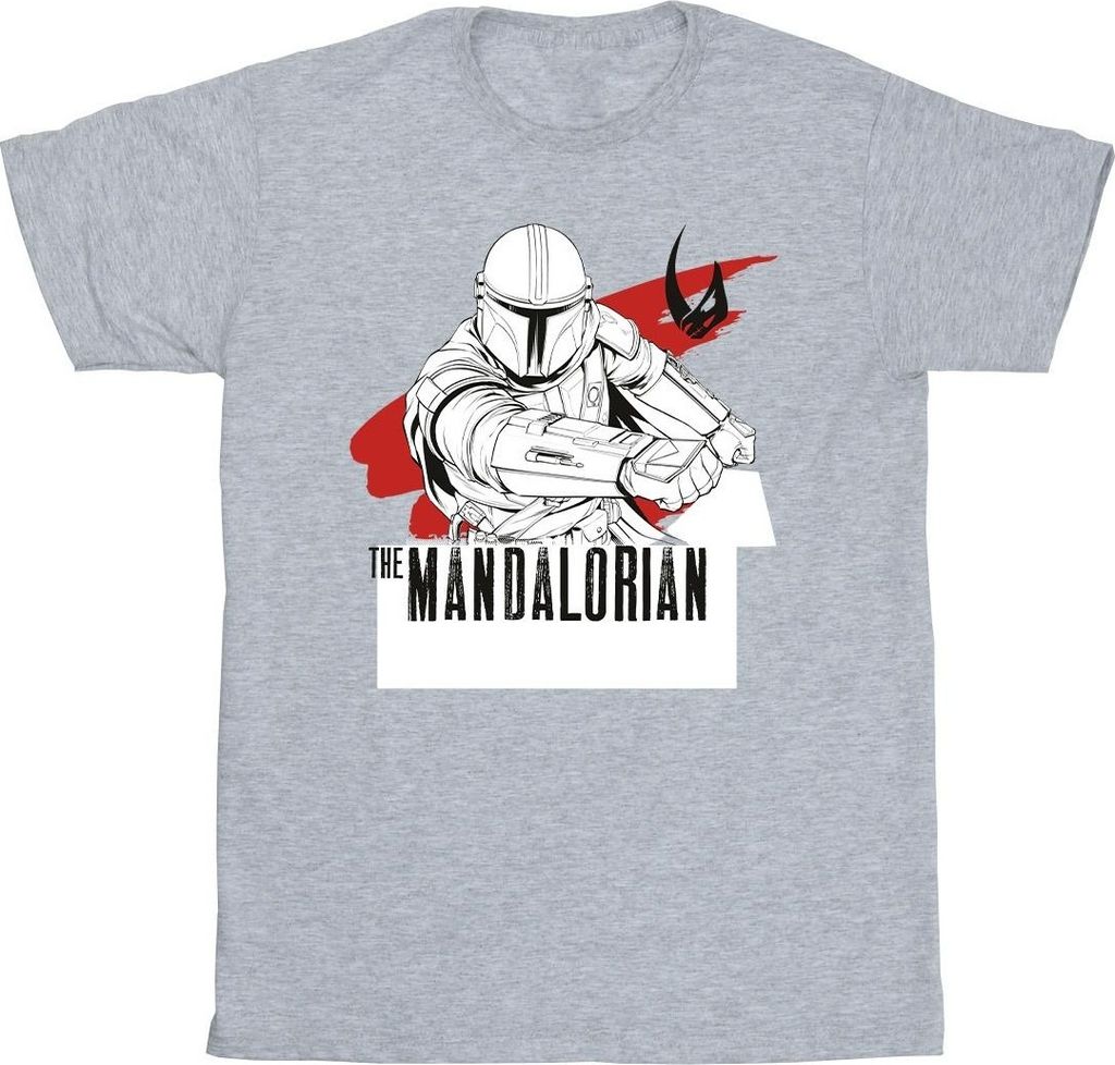 Star Wars - "The Mandalorian Shoots" T-Shirt für Herren BI47320 (4XL) (Grau)