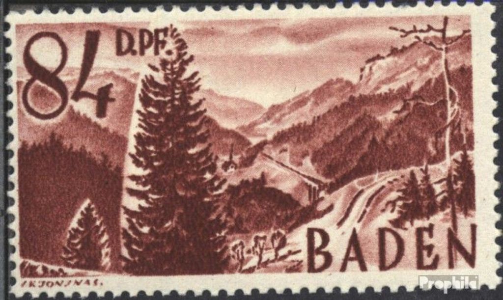 Briefmarken Franz. Zone-Baden 1948 Mi 26 postfrisch Freimarken