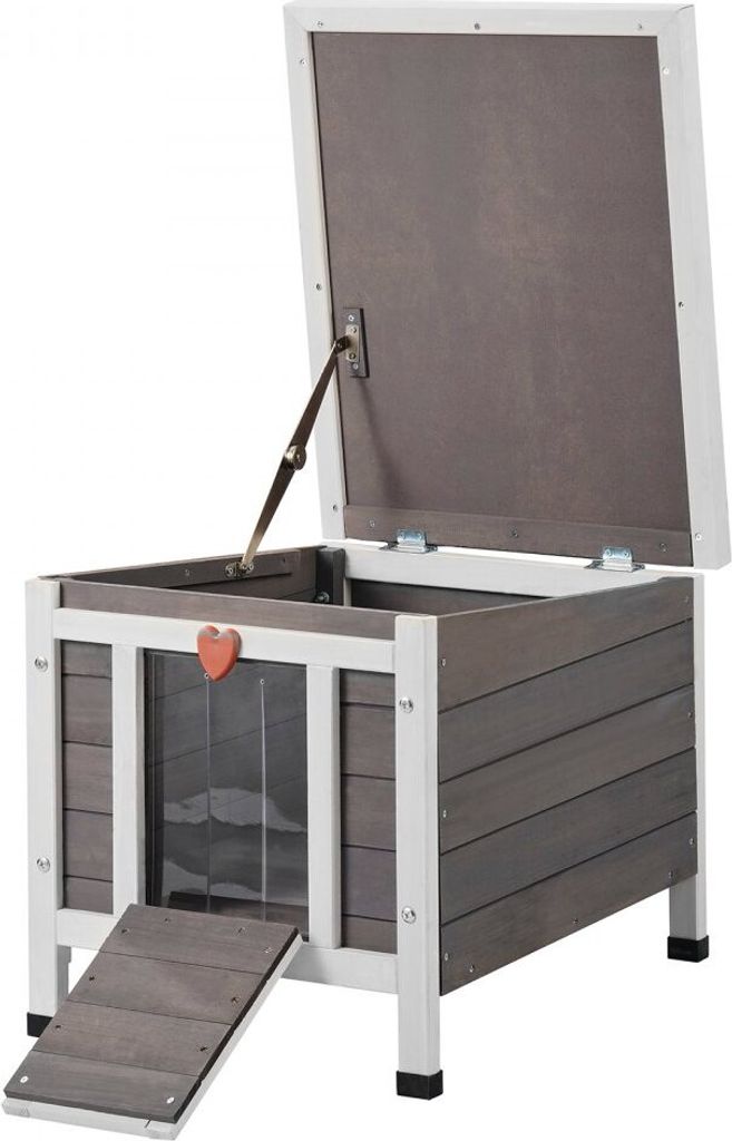 Katzenhaus aus Holz - Outdoor Katzenschlafplatz - Winterfest Katzenhöhle 513x420x420mm - für drinnen und draußen