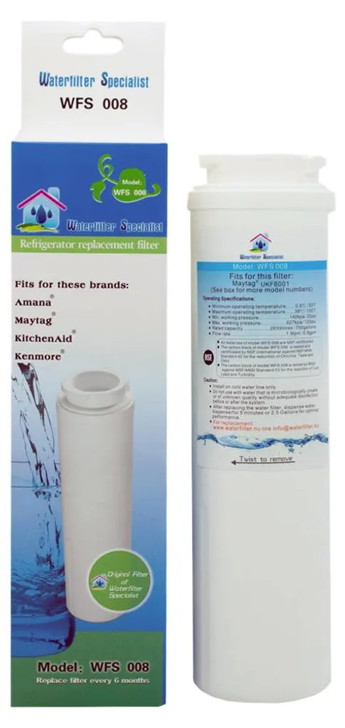 Filtre à eau WFS-008 compatible UKF8001 pour frigo Amana (Lot de 3)