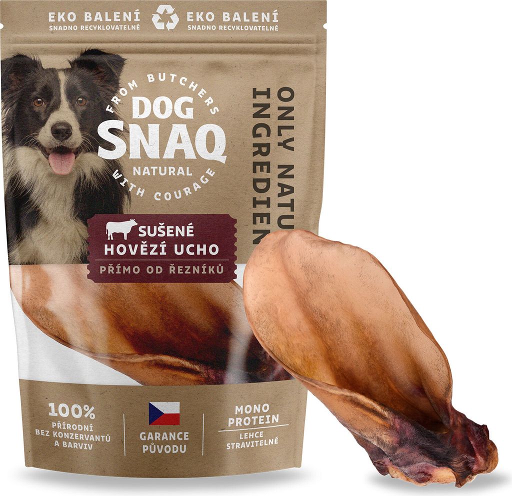 DOG SNAQ hovězí ucho sušené 1 ks Obrázek produktu 