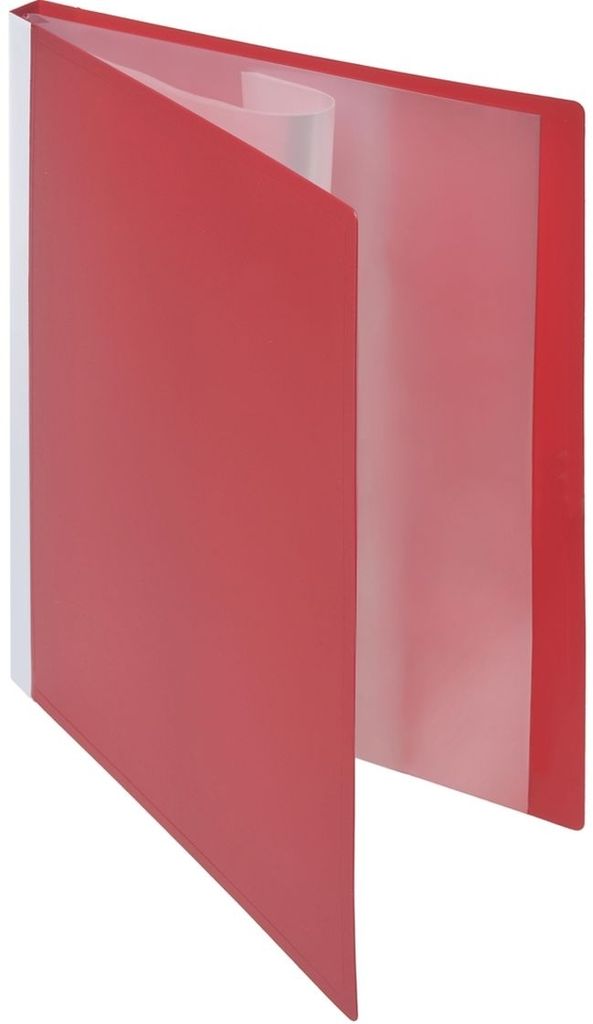 FSY Sichtbuch, 20 Hüllen, Rückentasche, A4, PP, neutral, rot, 1 Stück