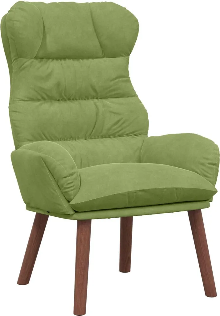 vidaXL Poltrona Velluto Verde Chiaro 69x74x93 cm Design Moderno