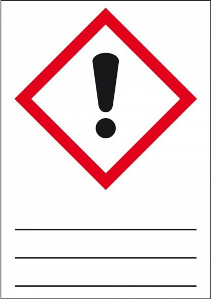 Dreifke Aufkleber I Gefahrensymbol Ausrufezeichen GHS 07, Beschriften u.Lami...