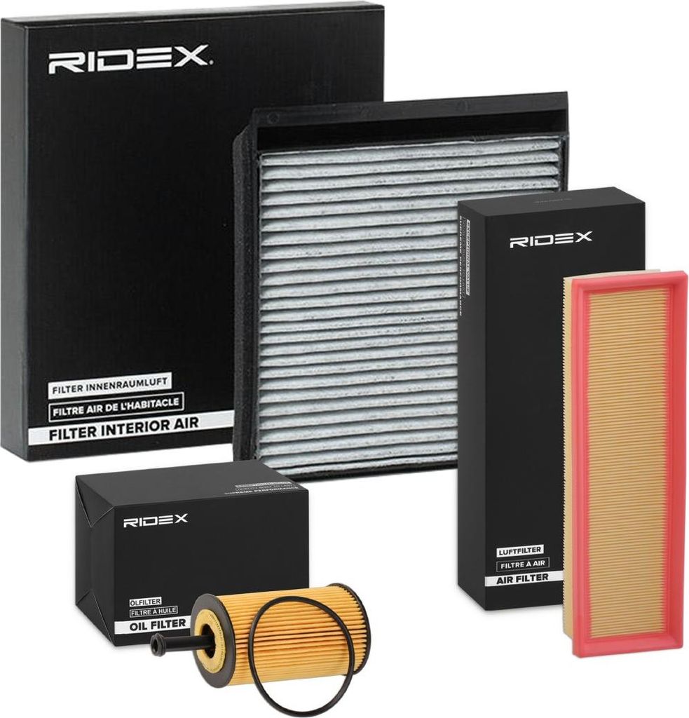 RIDEX Filterset Inspektionspaket Filtersatz passend für PEUGEOT PARTNER Combispace (5F) PARTNER Kasten (5) Partner Origin Kastenwagen (G) für CIT...