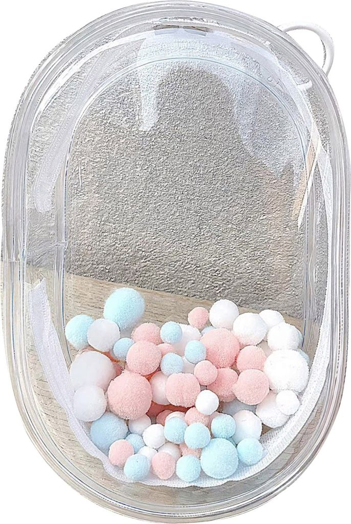 Puppenaufbewahrungstasche mit Reißverschluss, wasserdicht, durchsichtig, tragbar, Plüschspielzeug-Schutztasche, Hängetasche, Zubehör