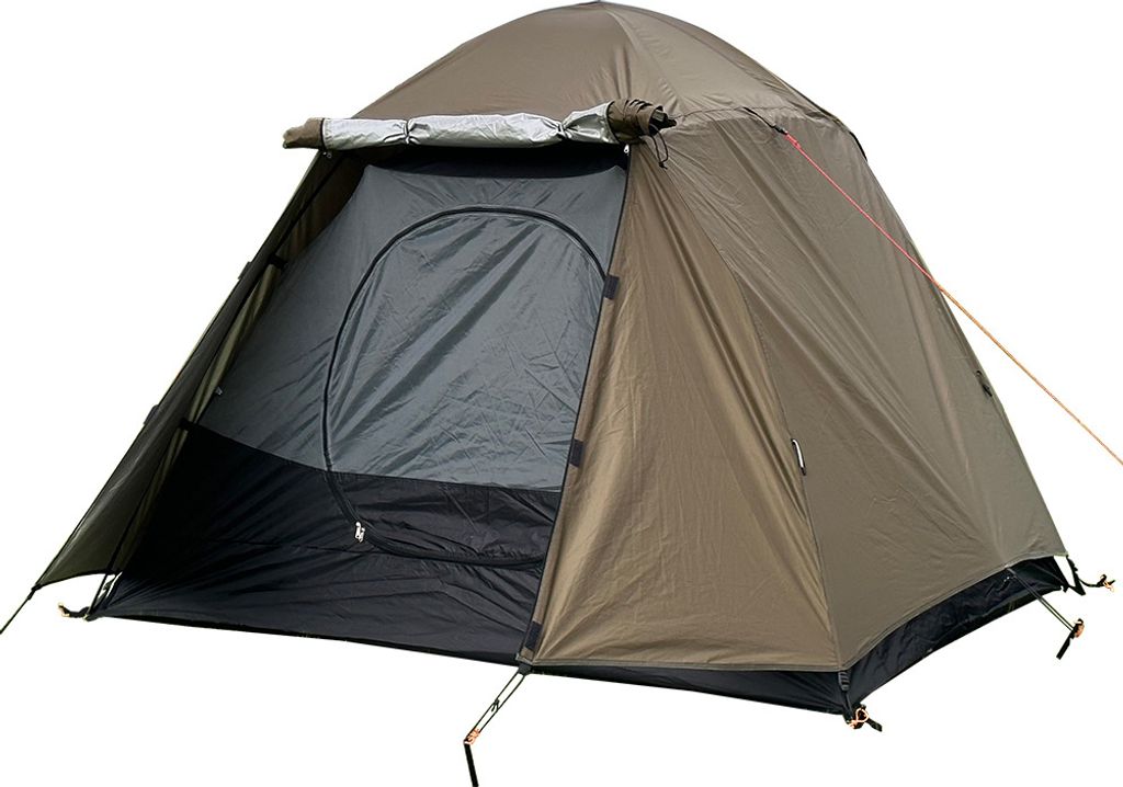 Außenzelt, Doppelzelt, doppellagiges Campingzelt, wind- und regensicher, Doppeltür-Design, Halterung aus Aluminiumlegierung