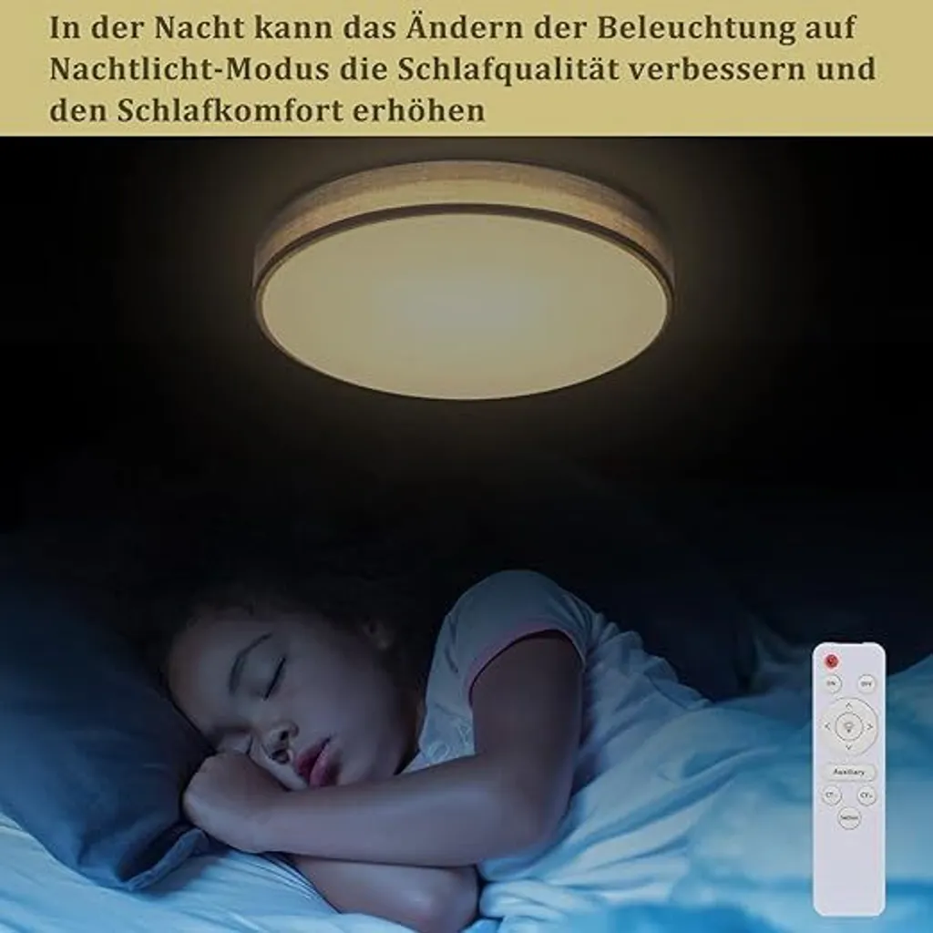 Luminaire Plafonnier Salon LED avec Abat-jour en Tissu Gris Anthracite