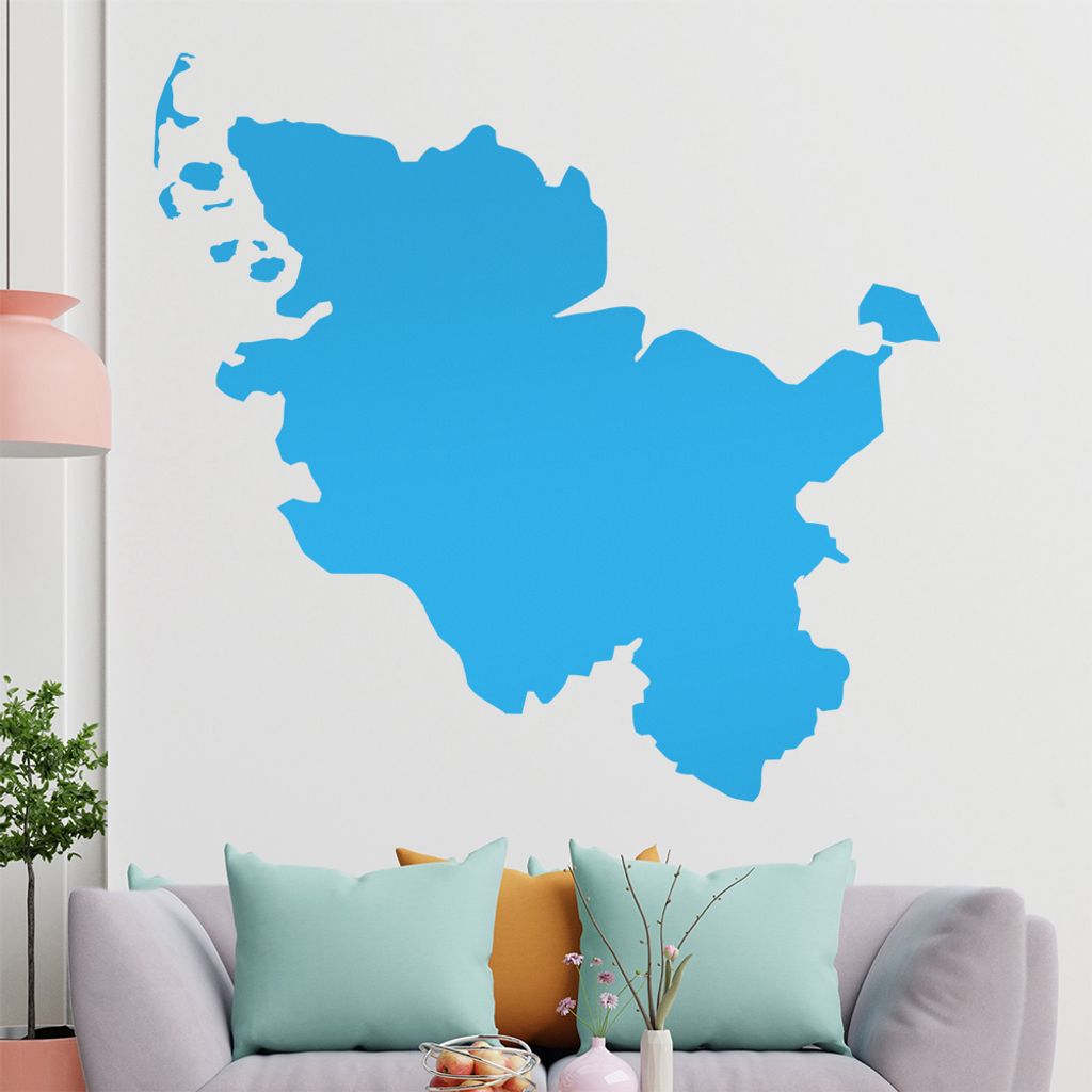 KIWISTAR Bundesland Schleswig-Holstein - Kiel Sylt Wandtattoo in 6 Größen - Wandaufkleber Wall Sticker - Dekoration, Küche, Wohnzimmer, Schlafzi...