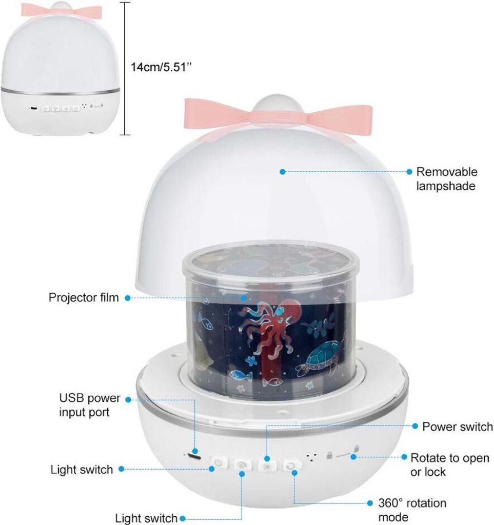 LED Nachtlicht, Sternenhimmel Projektor Lampe Kinder Baby Produktbild 7