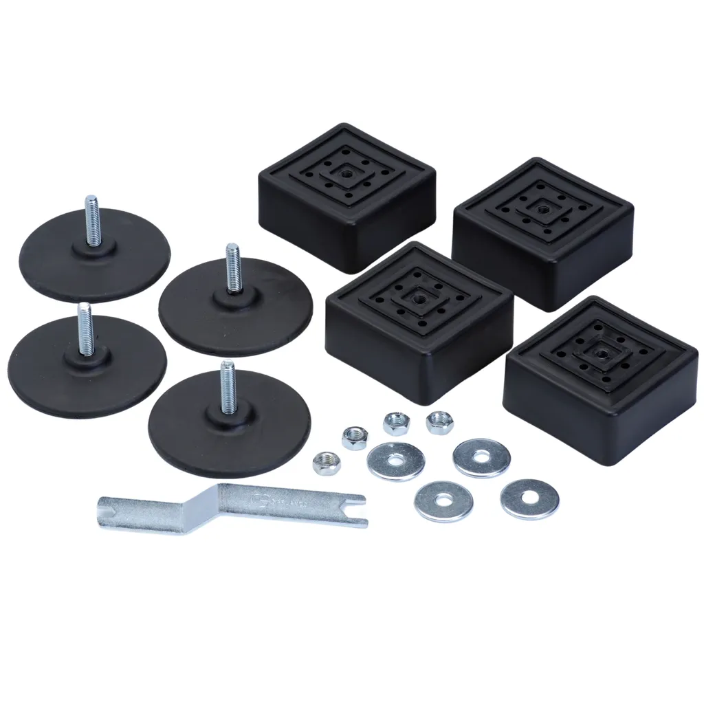 Vérin de réglage Garlando pour pieds de table 90x90mm coloris noir par 4