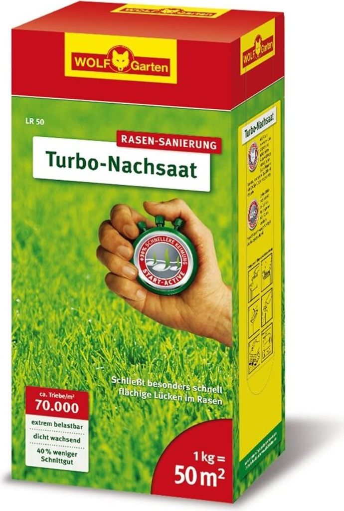 WOLF-Garten Rasensamen LR 50 Turbo-Nachsaat 6 Stk