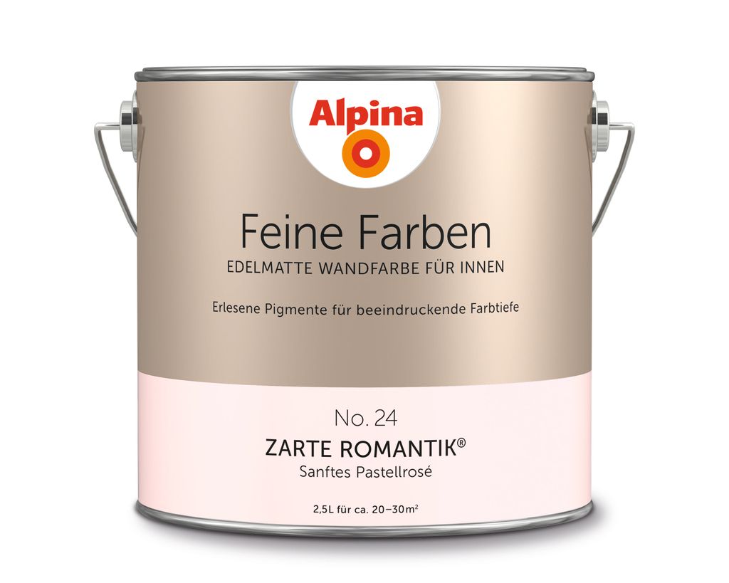 Alpina Feine Farben No. 24 Zarte Romantik edelmatt 2,5 Liter + Rührholz