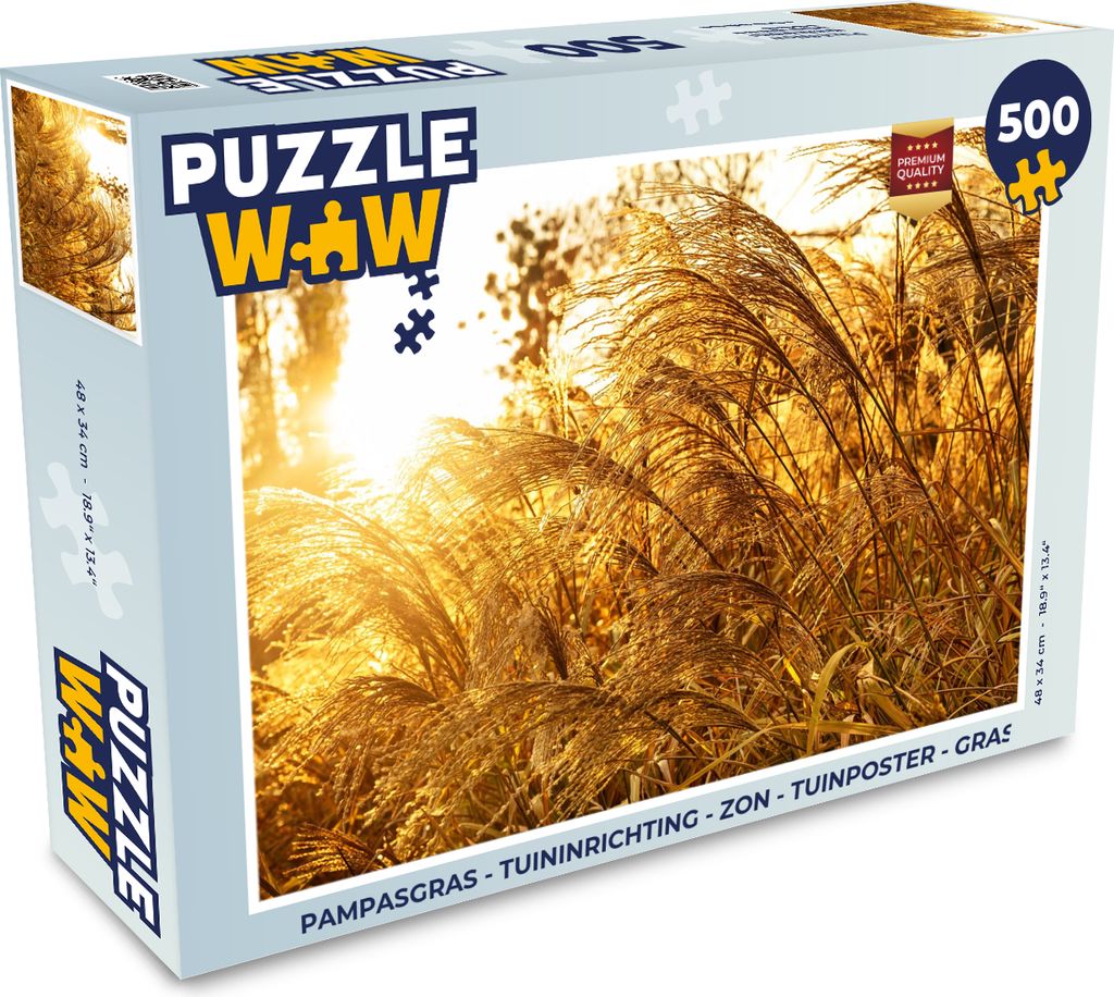 MuchoWow Puzzle 500 Teile Pampasgras - Sonne - Gras - 500 Teile - Kinder - Selberbauen - Puzzlespiele