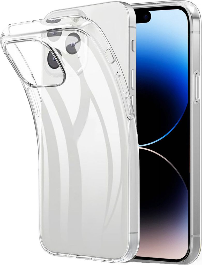 MMOBIEL TPU Schutzhülle für iPhone 14 Pro - 6.1 inch - 2022 - Transparent - Ultradünn - Rückseite
