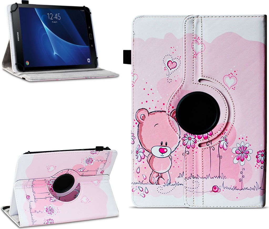 Schutzhülle für Samsung Galaxy Tab A6 10.1 2016 2019 Tablet Hülle Tasche DrehbarFarben:Motiv 1