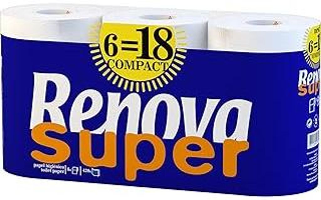 RENOVA SUPER COMPACT Toilet Paper 6 Rolls