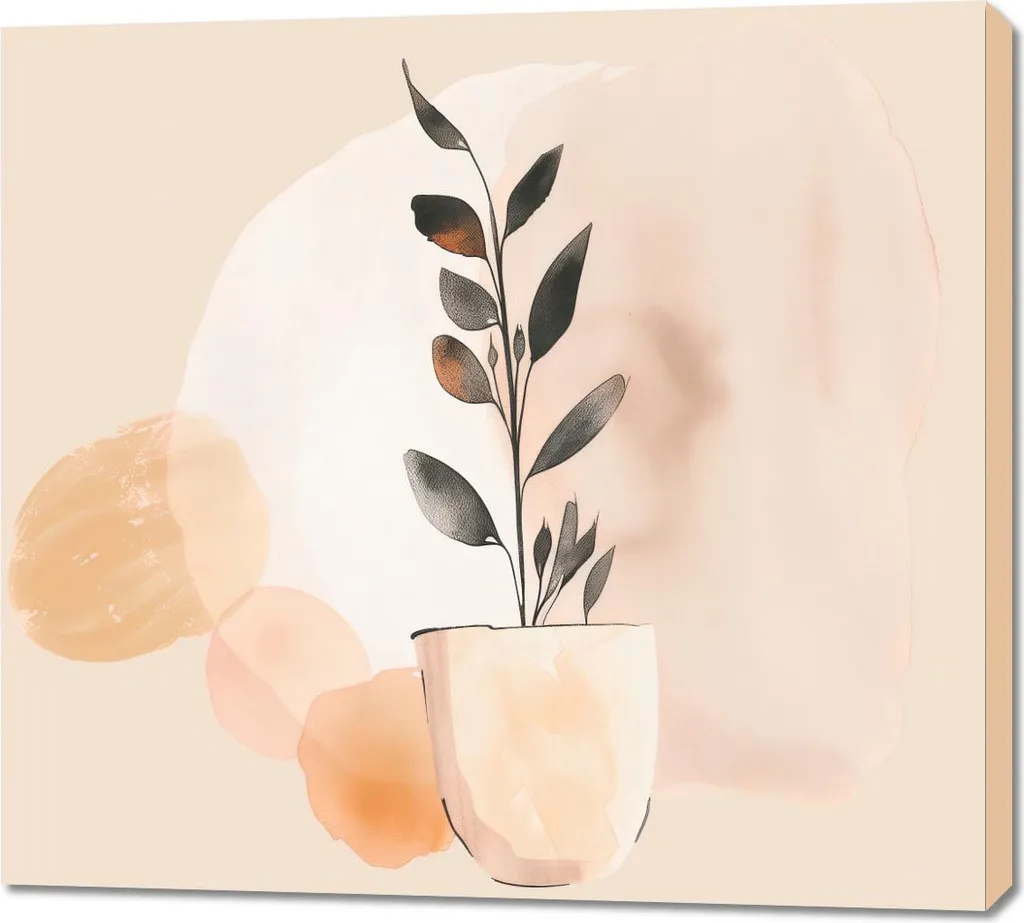 Quadro su Tela Vaso di Fiori Colorati 100x90 - Arte per Ambienti di Lusso