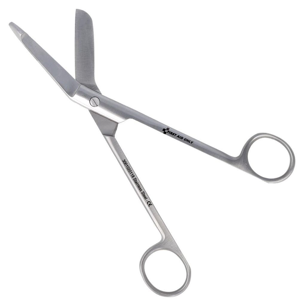 First Aid Only Listerschere 18cm | Verbandschere aus Edelstahl | Medizinprodukt mit CE-Kennzeichnung | Robust, langlebig, leicht zu reinigen | Für...