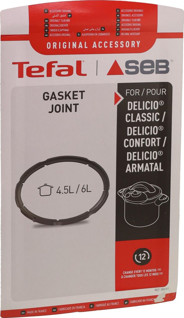 Tefal 980157 Uszczelka 220 mm. do szybkowaru Delicio 4,5/6 Zdjęcie produktu 