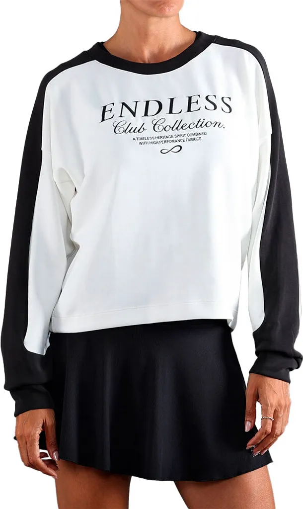 Pull zippé blanc pour femme en maille douce Endless Club Taille S