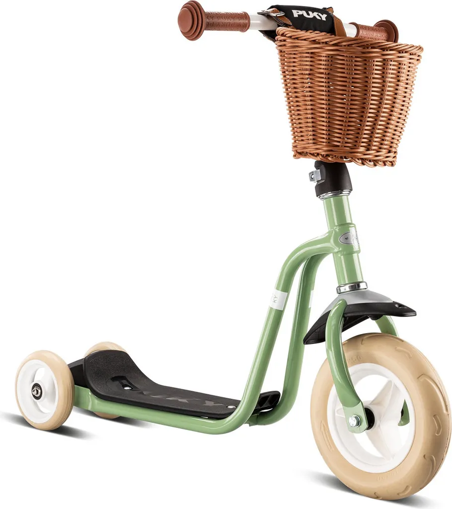 Puky R1 Classic Retro Scooter Vert pour Enfant de 2 à 4 Ans Style Vintage