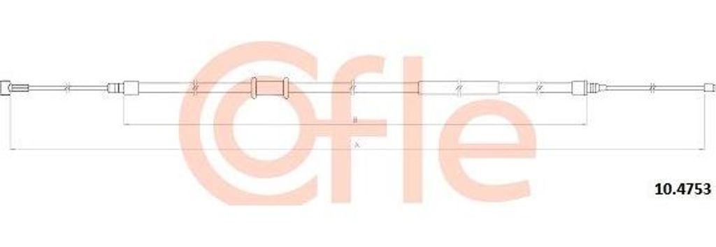 COFLE 10.4753 Seilzug, Handbremse OE 1612040080 kompatibel mit Boxer, Jumper