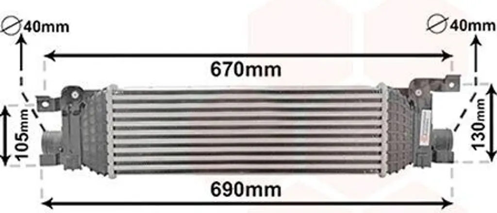Intercooler VAN WEZEL 18004401 pour FORD Fiesta Mk5 - Haute Performance