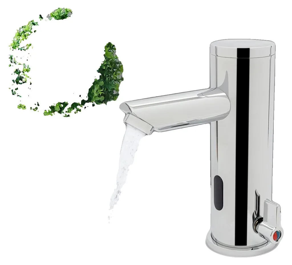Robinet mains libres argent pour hygiène parfaite dans la cuisine moderne