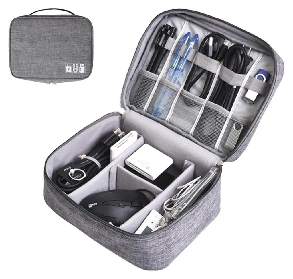 Sac de rangement câbles gris avec compartiments ajustables pour APT - 2