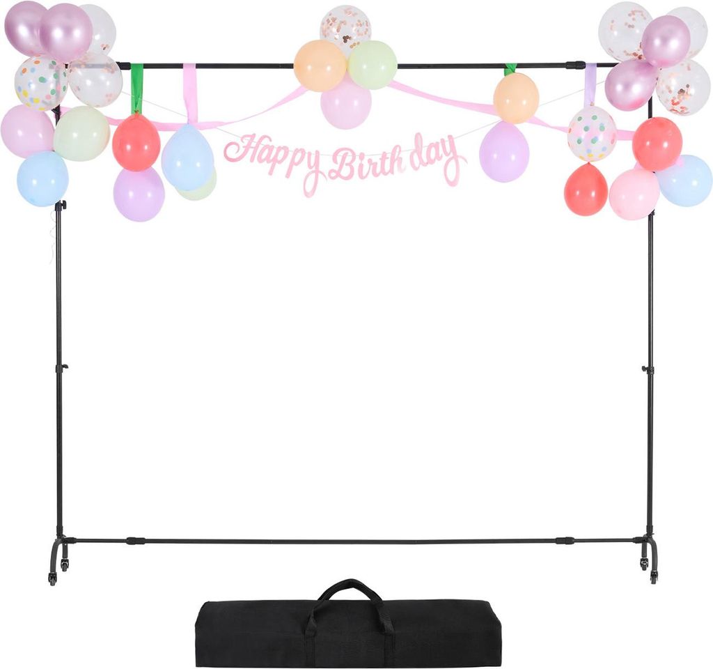 SucceBuy Hintergrundständer-Set, 2,1 x 3 m, beweglich, für Partys und Fotostudios