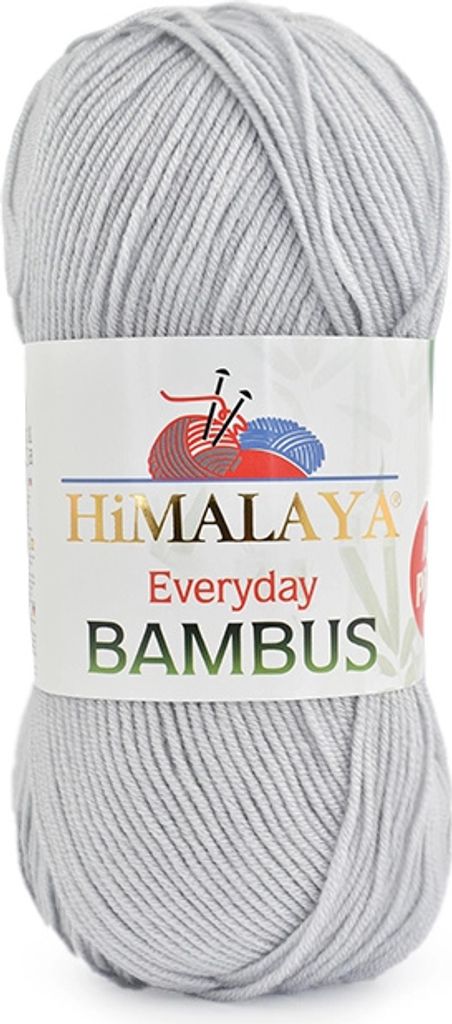 Himalaya Everyday Bambus Wolle 100g/260m, Antipilling, Leicht & Antiallergen, Hellgrau
