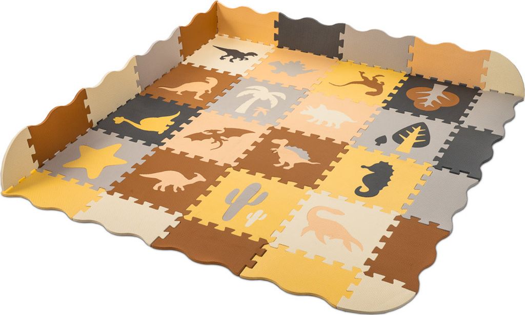 KIK Kontrastné penové puzzle 30 x 30 cm, 36 ks dinosaury, Obrázok produktu 9