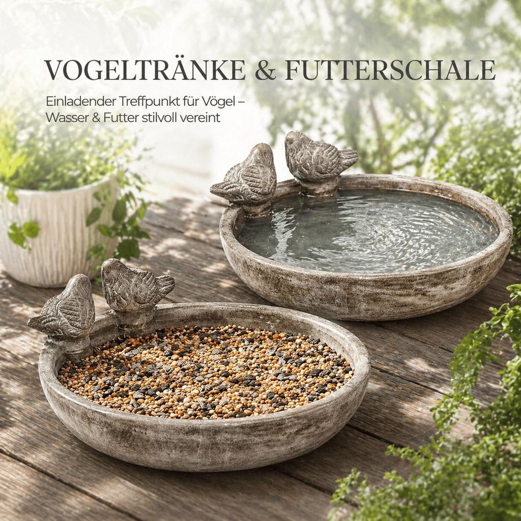 2x Vogeltränke Vogel Bad Tränke Futterstelle Futterschale Produktbild 