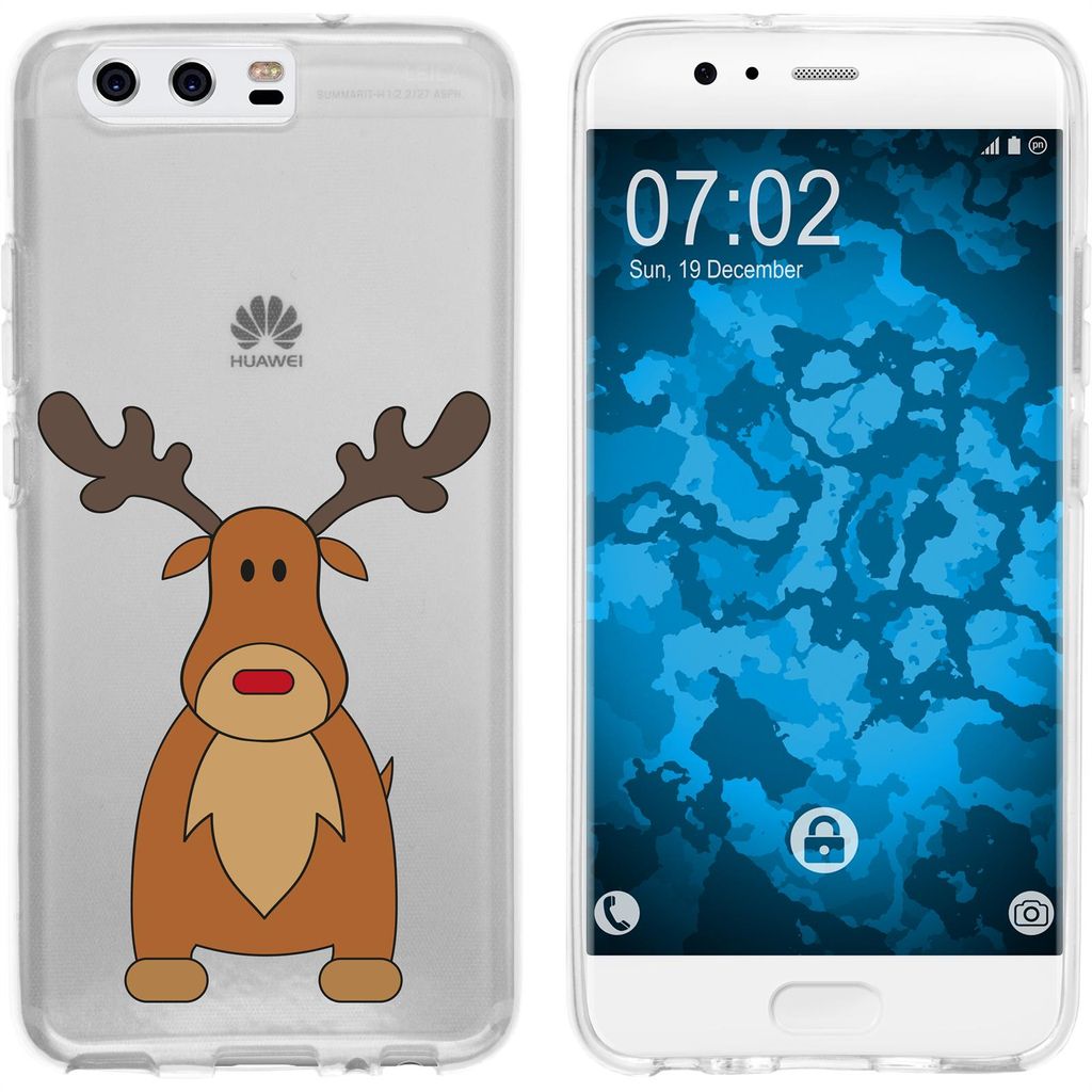 PhoneNatic Case kompatibel mit Huawei P10 Plus Silikon-Hülle X Mas Weihnachten Rentier M3