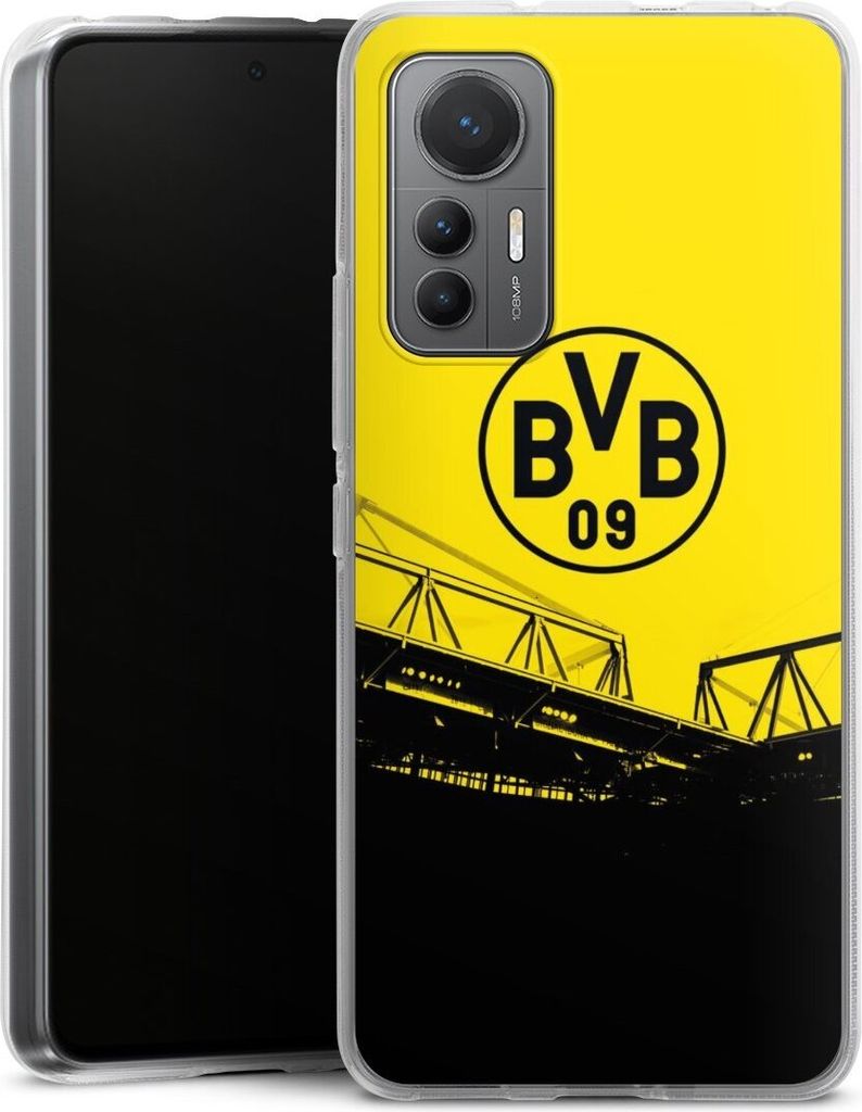 DeinDesign Handyhülle für Xiaomi 12 Lite 5G Silikon Hülle Case Smartphone Schutzhülle BVB Borussia Dortmund Fanartikel