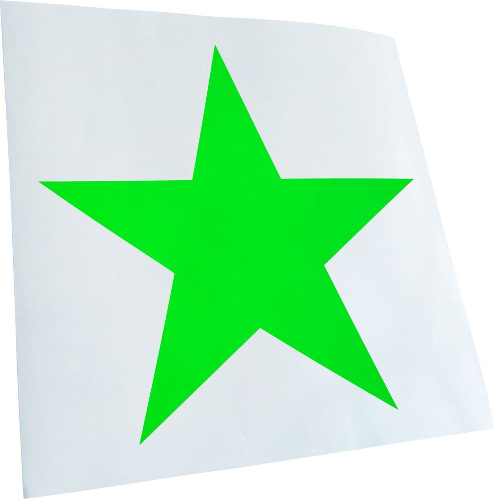 Kiwistar - Autoaufkleber - Stern Star Symbol Heckscheibe - Aufkleber für Auto Kfz Fahrrad, LKW, Truck Mofa