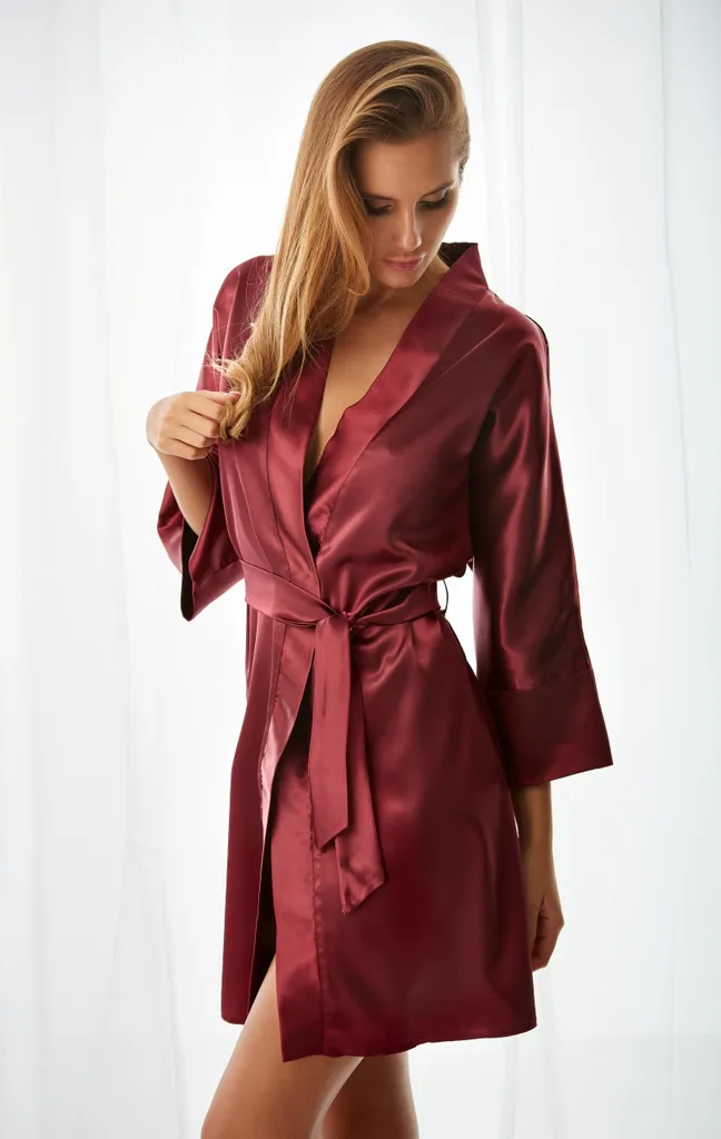 Vestaglia in raso | bordeaux | Panama | Vendita | Sconti | - 1