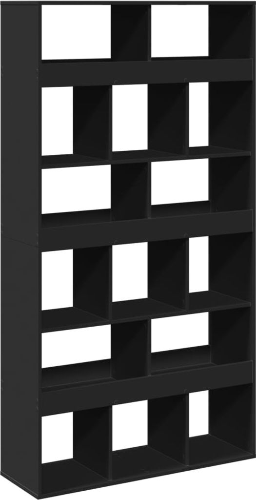 vidaXL Raumteiler Schwarz 100x33x187,5 cm Holzwerkstoff