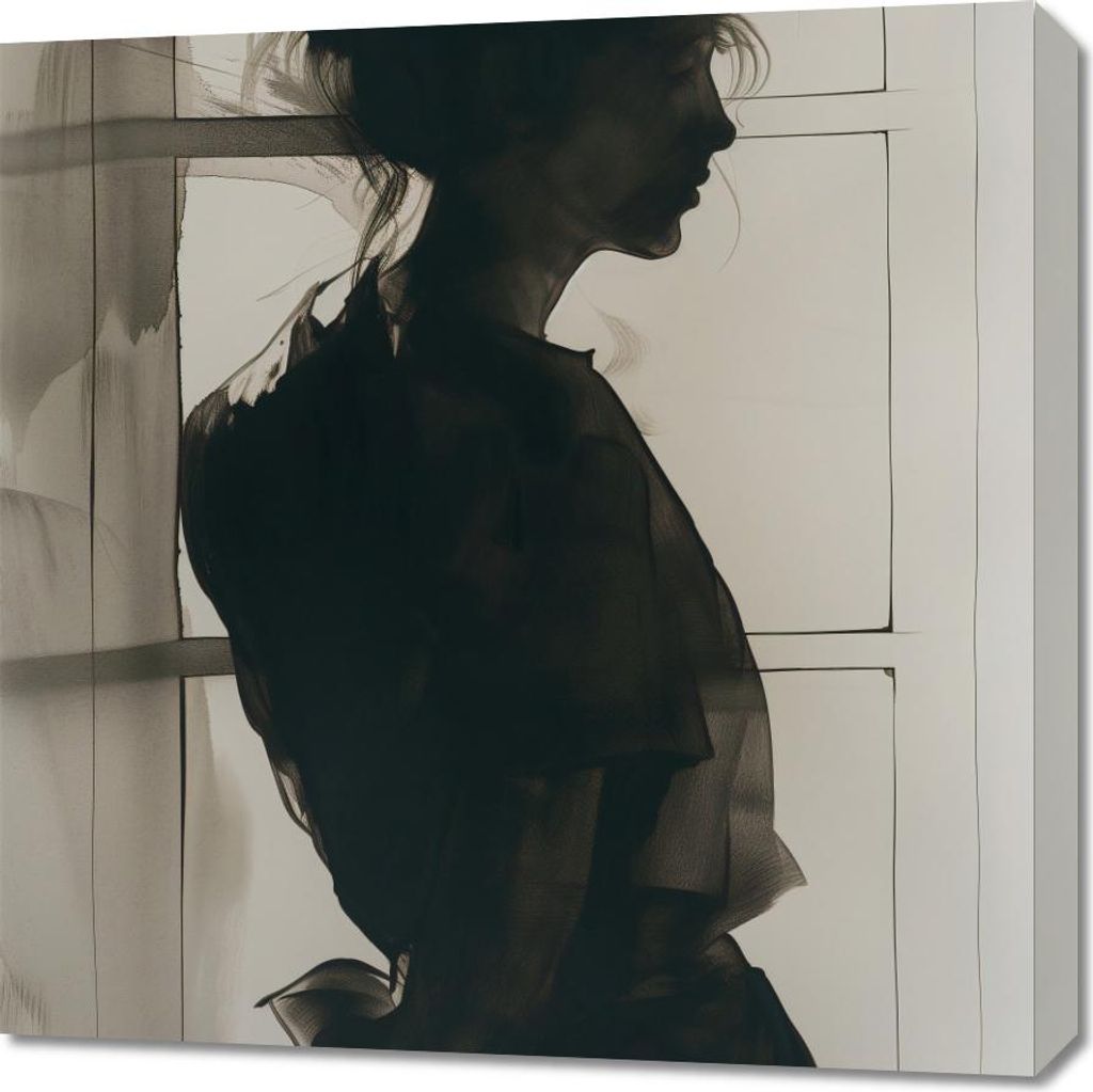 Bild 70x70cm Halbschatten Umriss