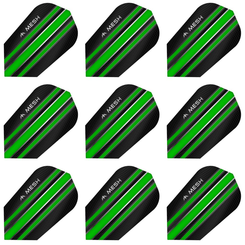 Mission Mesh Dart Flights Slim | 100 Mikron | Grün| 3 Sets = 9 Flights