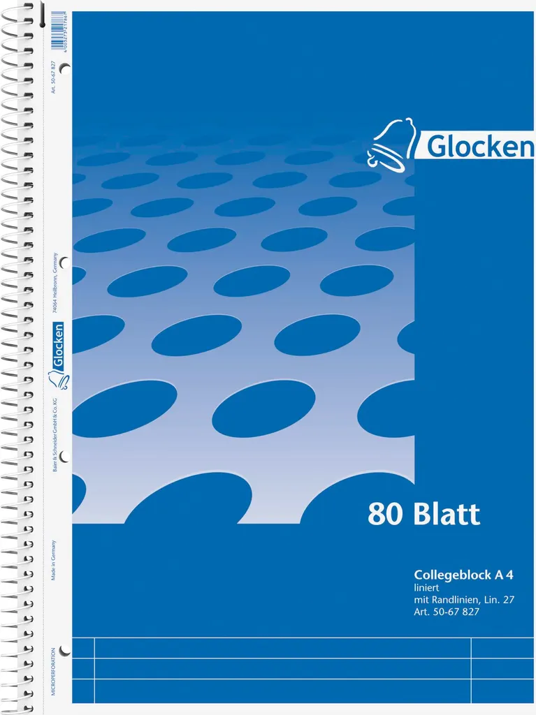 Bloc-notes A4 pour étudiant et bureau 80 feuilles réglure Lin.27
