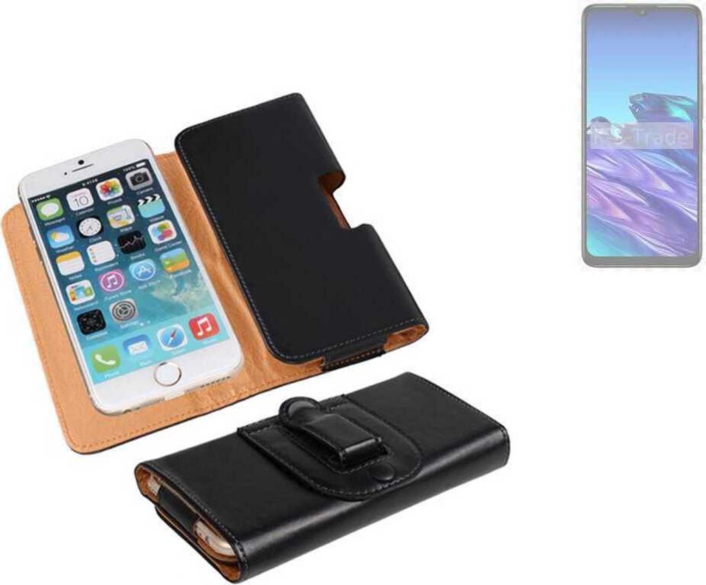 K-S-Trade Schützhülle Handyhülle kompatibel mit TCL 40 XE Holster Gürtel Tasche Schutzhülle Handy-Tasche Smartphone Case Seitentasche schwarz 1x