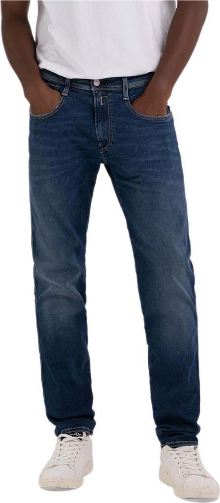 Replay Anbass 34 L Herren Hyperflex Strech Denim Blau – Blau