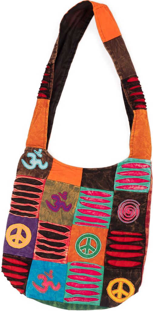 Om Shanti Bag, Patchwork Hippie Tasche, multicolor
