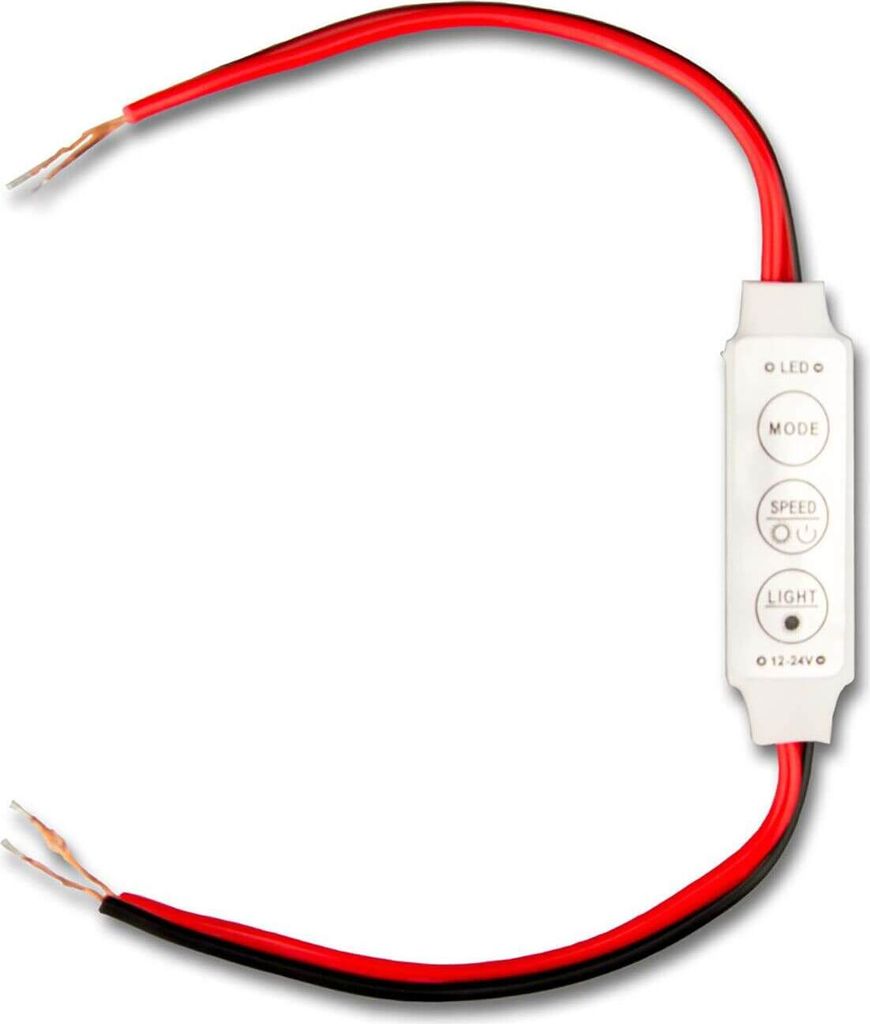 ISOLED 113308 LED Strip Mini Kabel PWM-Dimmer, 1 Kanal, 12-24V DC 3A