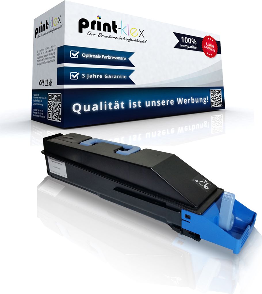 Kompatible Tonerkartusche für Kyocera FSC8500DN 1T02KACNL0 TK880 TK 880 TK 880C TK-880C TK880C Cyan Blau - Office Pro Serie