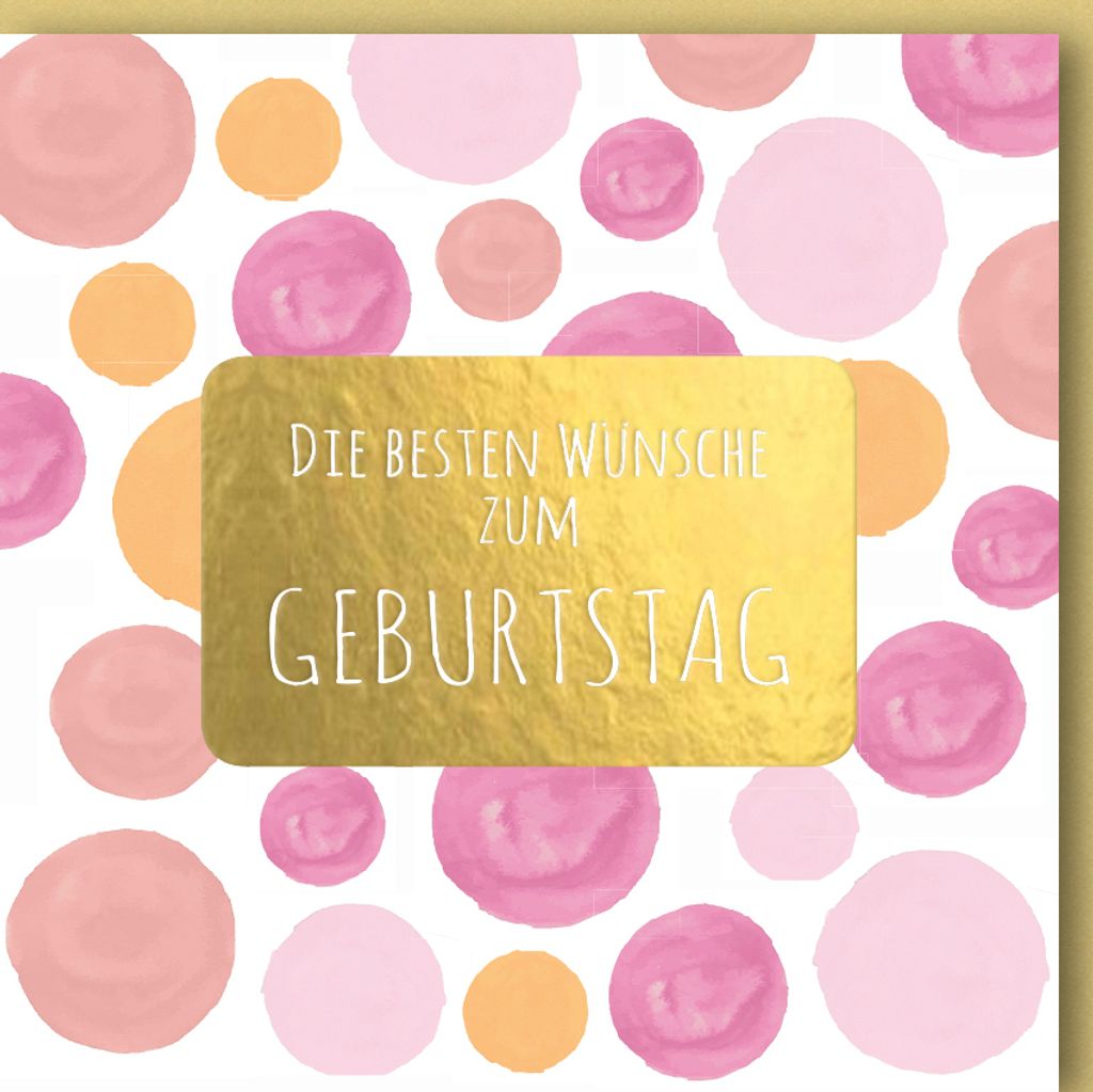 Geburtstag - Glückwunschkarte im Format 14,5 x 14,5 cm mit Umschlag 8
